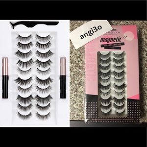 New - 10 Pairs of Magnetic Eyelashes + 2 Eyeliners